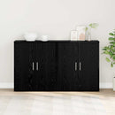 Sideboard 2 stk. Sort eg 60 x 31 x 70 cm Konstrueret træ