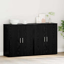 Sideboard 2 stk. Sort eg 60 x 31 x 70 cm Konstrueret træ