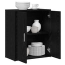 Sideboard 2 stk. Sort eg 60 x 31 x 70 cm Konstrueret træ