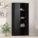 Highboard 70 x 33,5 x 180 cm Konstrueret træ Sort eg