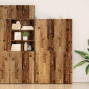Highboard 2 pcs Gammelt træ 50 x 42,5 x 185 cm