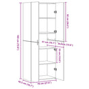 Highboard 2 pcs Artisan Egetræ 70 x 42,5 x 185 cm