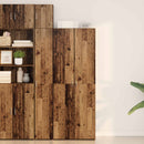 Highboard 2 pcs Gammelt træ 70 x 42,5 x 185 cm