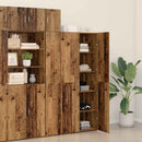 Highboard 2 pcs Gammelt træ 80 x 42 x 185 cm