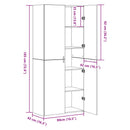 Highboard 2 pcs Sort eg 80 x 42 x 185 cm