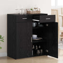 Opbevaringsskab Sort eg 80 x 42.5 x 93.5 cm Konstrueret træ
