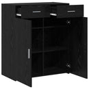 Opbevaringsskab Sort eg 80 x 42.5 x 93.5 cm Konstrueret træ