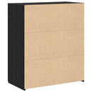 Opbevaringsskab Sort eg 80 x 42.5 x 93.5 cm Konstrueret træ
