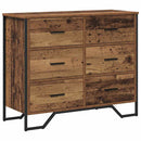 Skuffeskab 6-Skuffe Gammelt træ 91 x 35,5 x 74,5 cm