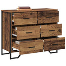 Skuffeskab 6-Skuffe Gammelt træ 91 x 35,5 x 74,5 cm