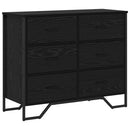 Skuffeskab 6-Skuffe Sort eg 91 x 35,5 x 74,5 cm