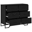 Skuffeskab 6-Skuffe Sort eg 91 x 35,5 x 74,5 cm