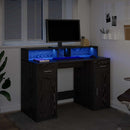 Bord med skuffe Sort eg 120 x 55 x 91 cm Konstrueret træ