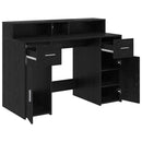 Bord med skuffe Sort eg 120 x 55 x 91 cm Konstrueret træ