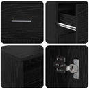Bord med skuffe Sort eg 140 x 55 x 91 cm Konstrueret træ