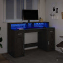 Bord med skuffe Sort eg 140 x 55 x 91 cm Konstrueret træ