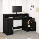 Bord med skuffe Sort eg 140 x 55 x 91 cm Konstrueret træ
