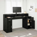 Bord med skuffe Sort eg 160 x 55 x 91 cm Konstrueret træ