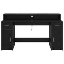 Bord med skuffe Sort eg 160 x 55 x 91 cm Konstrueret træ