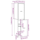Apoteker Kabinet Sort eg 40 x 41 x 174.5 cm Konstrueret træ