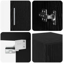 Opbevaringsskab 2 pcs Sort eg 30 x 42,5 x 225 cm