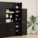 Opbevaringsskab 2 pcs Sort eg 30 x 42,5 x 225 cm