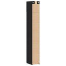 Opbevaringsskab 2 pcs Sort eg 30 x 42,5 x 225 cm