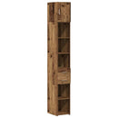 Opbevaringsskab med skuffe 2 pcs Gammelt træ 30 x 42,5 x 225 cm
