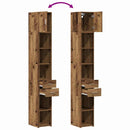 Opbevaringsskab med skuffe 2 pcs Gammelt træ 30 x 42,5 x 225 cm