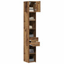 Opbevaringsskab med skuffe 2 pcs Gammelt træ 30 x 42,5 x 225 cm