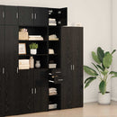 Opbevaringsskab med skuffe 2 pcs Sort eg 30 x 42,5 x 225 cm
