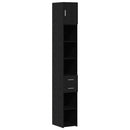 Opbevaringsskab med skuffe 2 pcs Sort eg 30 x 42,5 x 225 cm