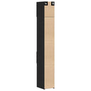 Opbevaringsskab med skuffe 2 pcs Sort eg 30 x 42,5 x 225 cm