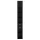Opbevaringsskab med skuffe 2 pcs Sort eg 30 x 42,5 x 225 cm