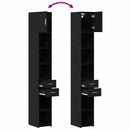 Opbevaringsskab med skuffe 2 pcs Sort eg 30 x 42,5 x 225 cm