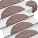 trappemåtter selvklæbende 20 stk. 65x21x4 cm lys brune halvrund store