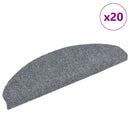 trappemåtter selvklæbende 20 stk. 65x21x4 cm lysegrå halvrunde store