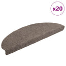 trappemåtter selvklæbende 20 stk. 65x21x4 cm beige halvrunde store