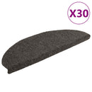 trappemåtter selvklæbende 30 stk. 65x21x4 cm antracit halvrund store
