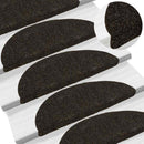 trappemåtter selvklæbende 20 stk. 56x17x3 cm mørkebrune halvrunde
