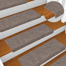 trappemåtter selvklæbende 30 stk. 65x21x4 cm beige rektangulær kant