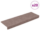 trappemåtter selvklæbende 20 stk. 65x21x4 cm lysebrun rektangulære kant