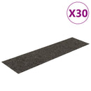 trappemåtter selvklæbende 30 stk. 76x20 cm antracit rektangulære