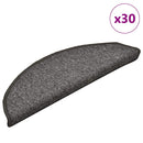 trappemåtter 30 stk. 56x17x3 cm grå og sort halvrunde