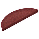 trappemåtter 30 stk. 56x17x3 cm bordeaux halvrund