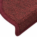 trappemåtter 30 stk. 56x17x3 cm bordeaux halvrund