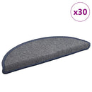 trappemåtter 30 stk. 56x17x3 cm lysegrå og blå halvrunde