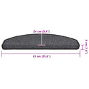 trappemåtter 30 stk. 65 x 24 x 4 cm antracit halvrund store