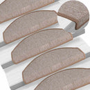 trappemåtter 30 stk. 65 x 24 x 4 cm lysebrune halvrunde store