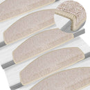 trappemåtter 30 stk. 65 x 24 x 4 cm taupe halvrund store